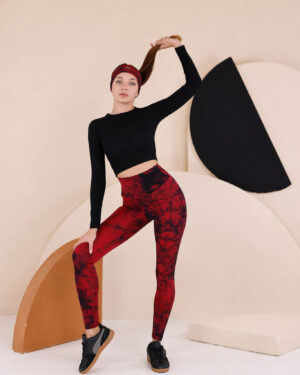 batik tayt&bandana kırmızı