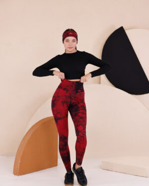 batik tayt&bandana kırmızı batik tayt&bandana kırmızı