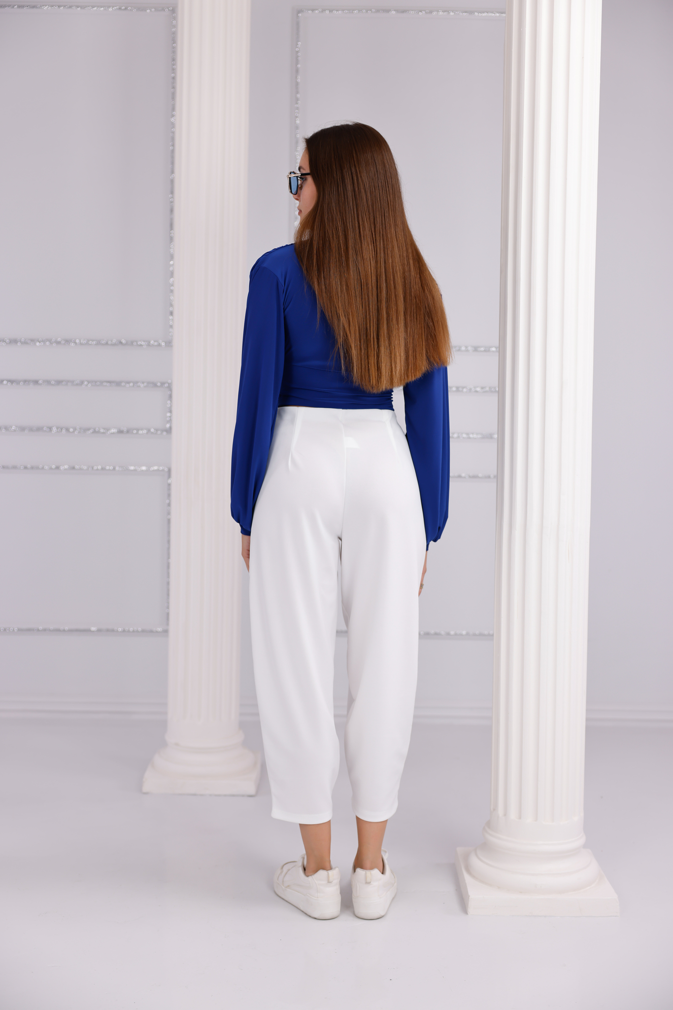 balon pantolon beyaz