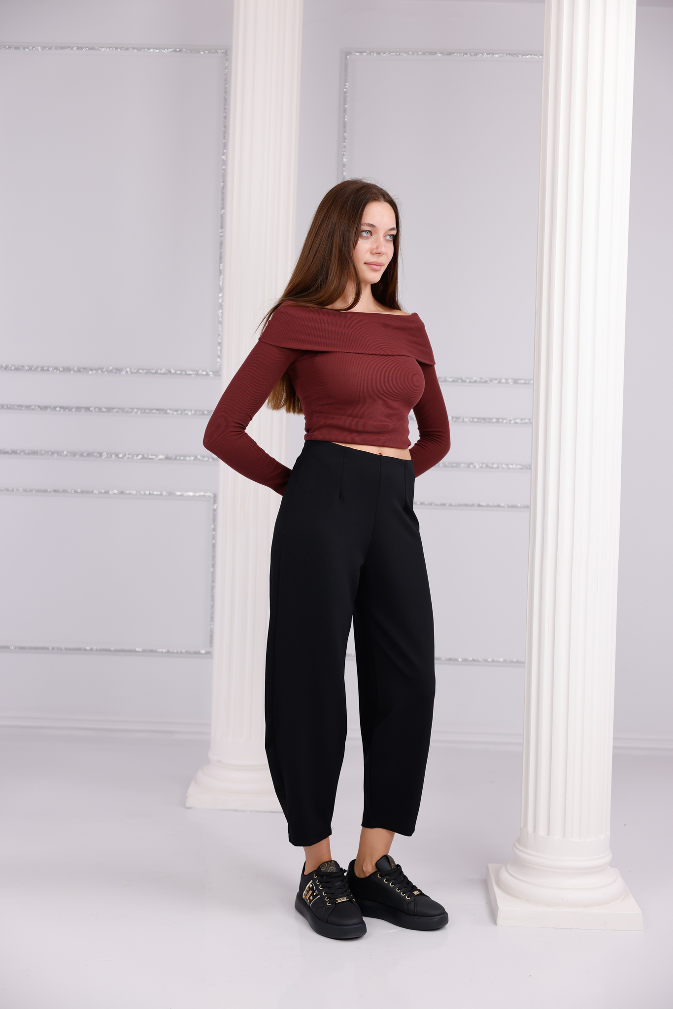 balon pantolon siyah