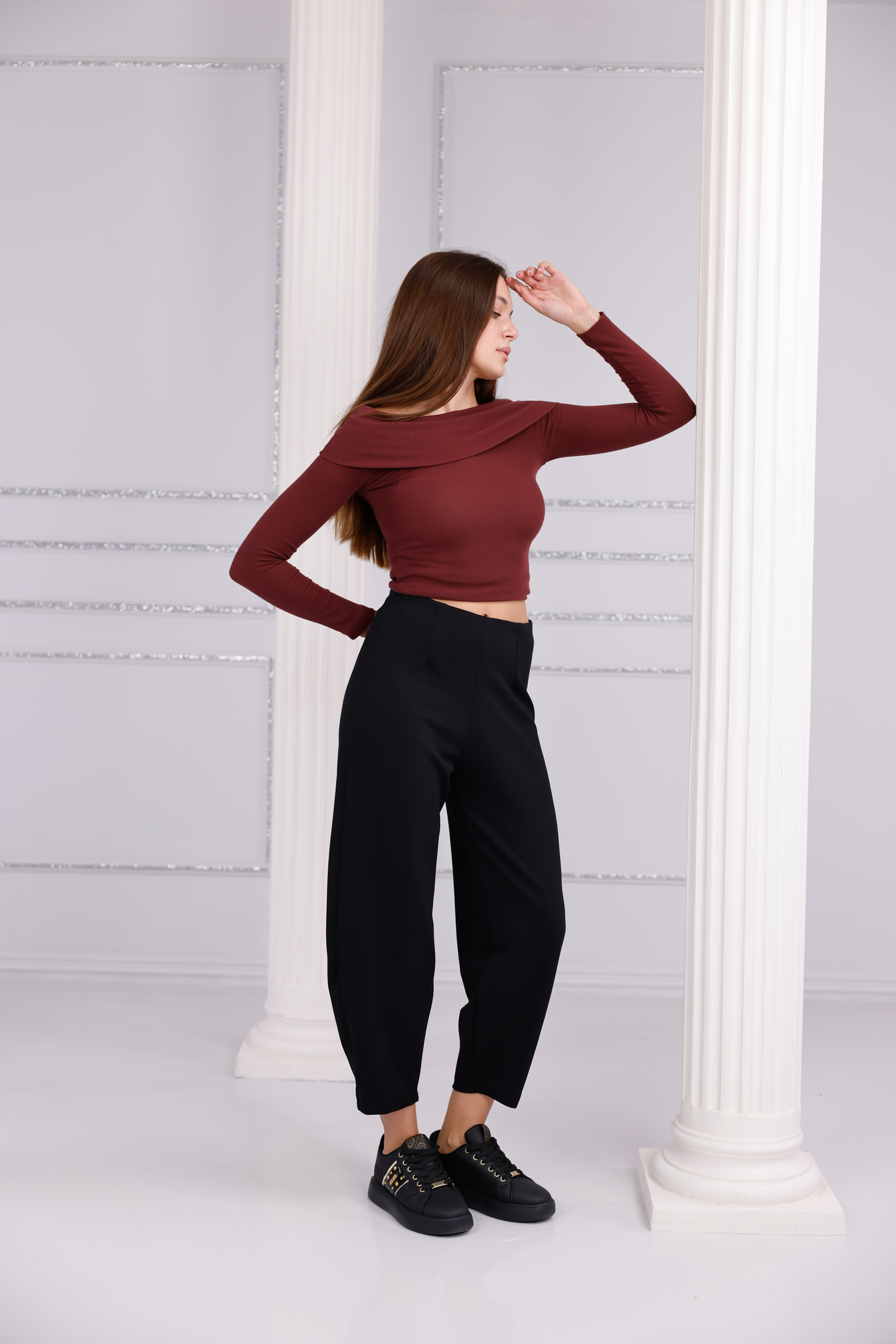 balon pantolon siyah